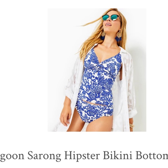 Lagoon sarong Hipster Bikini Bottom Lily Pulitzer - Picture 1 of 1